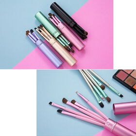 【ブラック】ケース付きメイクブラシ5本セット