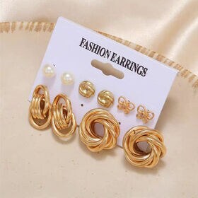 【ゴールド】スタッドピアス5点セット