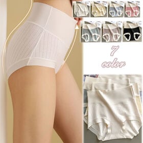 【イエロー】ハイウエストシームレスショーツ