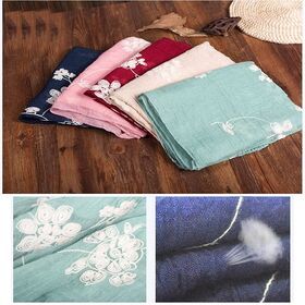 【ライトピンク】冷房対策にもなる春、夏、秋用 大判ストール