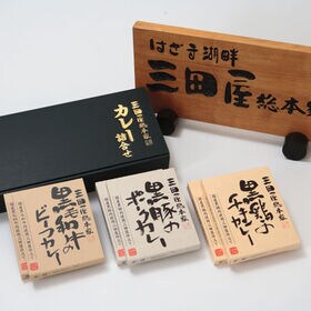 【3種計6食/各210g×各2食】「三田屋総本家」 カレー詰合せ（黒毛和牛・黒鶏・黒豚）