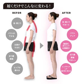 【 レディース/ブラック/M】YUGA-美シェイプサンダル