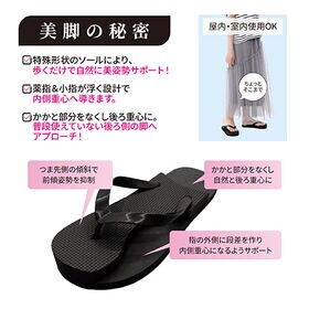 【メンズ/ブラック/S】YUGA-美シェイプサンダル