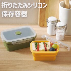 折りたたみシリコン保存容器大小2個セット