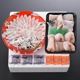 「関とら本店」ふく刺身とふくちりセット(真ふぐ霜降り刺身)