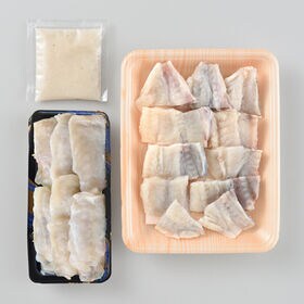 「関とら本店」とらふく身皮炙りと焼ふく(塩麹たれ)