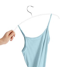 【ホワイト48本セット】ミナリノ　ずれ落ちにくく、すっきり収納！スタイルハンガー