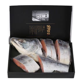 【計900g】北海道認証14日間熟成 新巻鮭姿切身半身