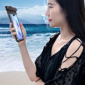 【ブラック】プールやアウトドア、様々なシーンで使える防水性能抜群のスマホケース