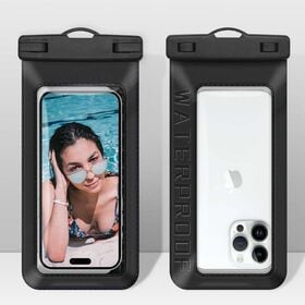 【ブラック】プールやアウトドア、様々なシーンで使える防水性能抜群のスマホケース