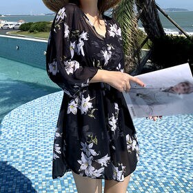 体型カバーワンピース水着 3点セット