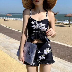 体型カバーワンピース水着 3点セット