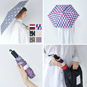 【ピンクドット】Danke 晴雨兼用折りたたみ傘 レディース 超撥水・吸水ケース付き