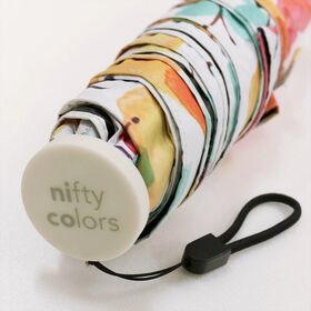 【蝶ピンク】 niftycolors 晴雨兼用 レディース折りたたみ傘