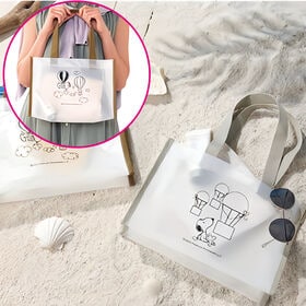 【2個セット】スヌーピーのクリアトートBAG