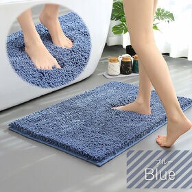 【ブルー/40x60cm】マイクロファイバーバスマット