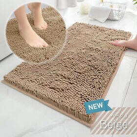 【ベージュ/40x60cm】マイクロファイバーバスマット