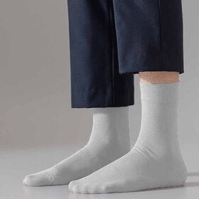 【ライトグレー】クルー丈シンプルソックス