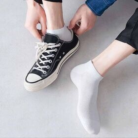【ホワイト】スニーカー丈メンズソックス