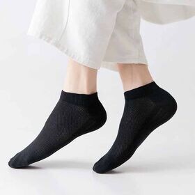 【ブラック】スニーカー丈メンズソックス