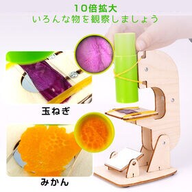 ミニ顕微鏡工作キット 子供観察 自由研究 理科教材