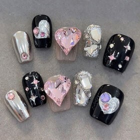 【24枚入】ネイルチップ 大きいハート