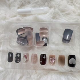 【24枚入】ネイルチップ 大きいハート