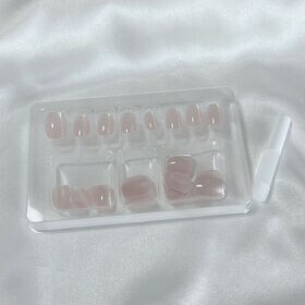 【30枚入】ネイルチップ シンプルピンク