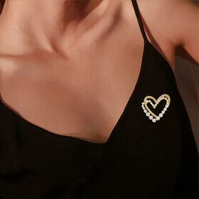 ダブルハートブローチ