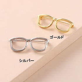 【シルバー】ミニブローチ（メガネ）