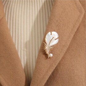 フェザーモチーフ ブローチ