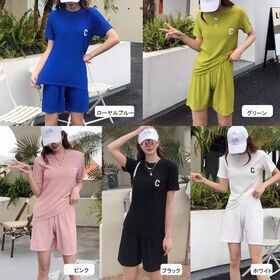 【ブラック】薄手ルームウェア 上下2点セット