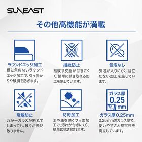 【3枚セット】SUNEAST 高硬度ガラスフィルム iphone15 Plus