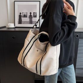 【ベージュ】A4サイズ対応 2WAY大きめバッグ