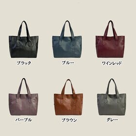 【ワインレッド】シンプルレディーストートバッグ