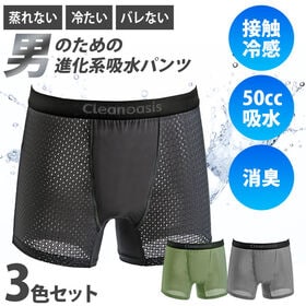 【3枚セット/LLサイズ】超爽快！メッシュ吸水安心パンツ