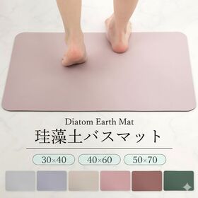 【ピンク/40×60cm】珪藻土バスマット
