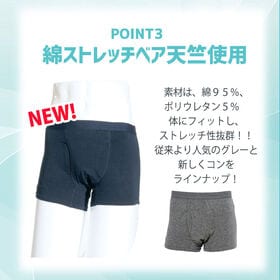 【2色組  Lサイズ×3セット】男性用・軽失禁パンツ　快適ボクサーパンツDX