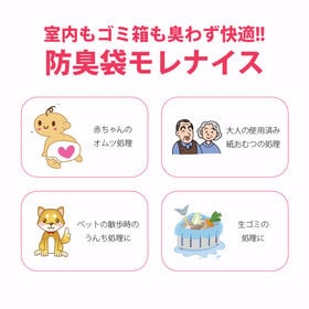 【小サイズ・100枚入×2セット】防臭袋 モレナイスひも付き