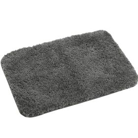 【ダークグレー/毛足3cm/40x60cm】ふわふわバスマット