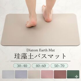 【ベージュ/30×40cm】珪藻土バスマット