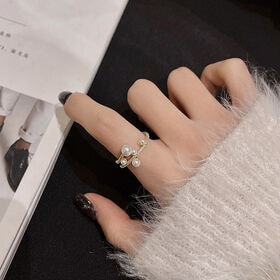 【ゴールド】マルチパール オープンリング