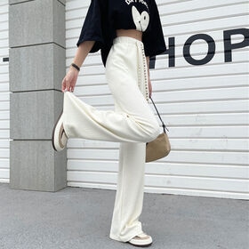 【ベージュ】ぽこぽこリラックスワイドパンツ