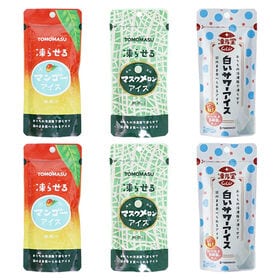 友桝飲料 凍らせて食べるアイス 詰め合わせ【3種・計6コ】（マンゴー・メロン・白いサワー）