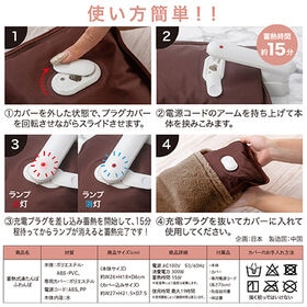 【ブラウン】蓄熱式湯たんぽ　ふわんぽ