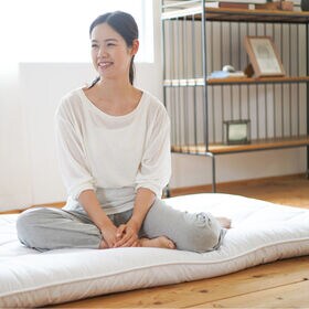 【ダブル】抗菌防臭 防ダニ 軽量 敷き布団（※日本製／厚さ約8cm）