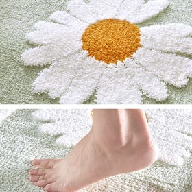 【はな01グリーン】足ふきマット