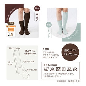 【ココア/ミント】湯たんぽみたいなあったかソックス2色組