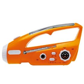 手回し式充電 ラジオライト GLHRL-OR オレンジ