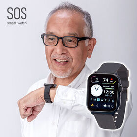 ファミラ 通話 SOS機能付き大画面スマートウォッチ ACア...